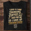 Drinking Coffee Premium Cotton T Shirt