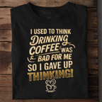 Drinking Coffee Premium Cotton T Shirt