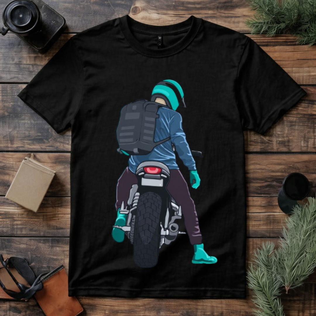 Modern Biker Rider T Shirt