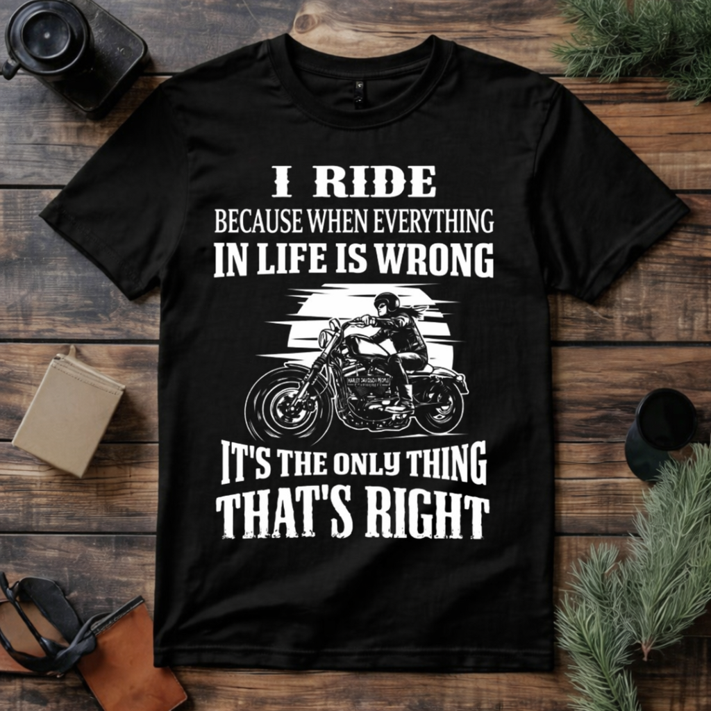 Riding Makes Life Right T Shirt