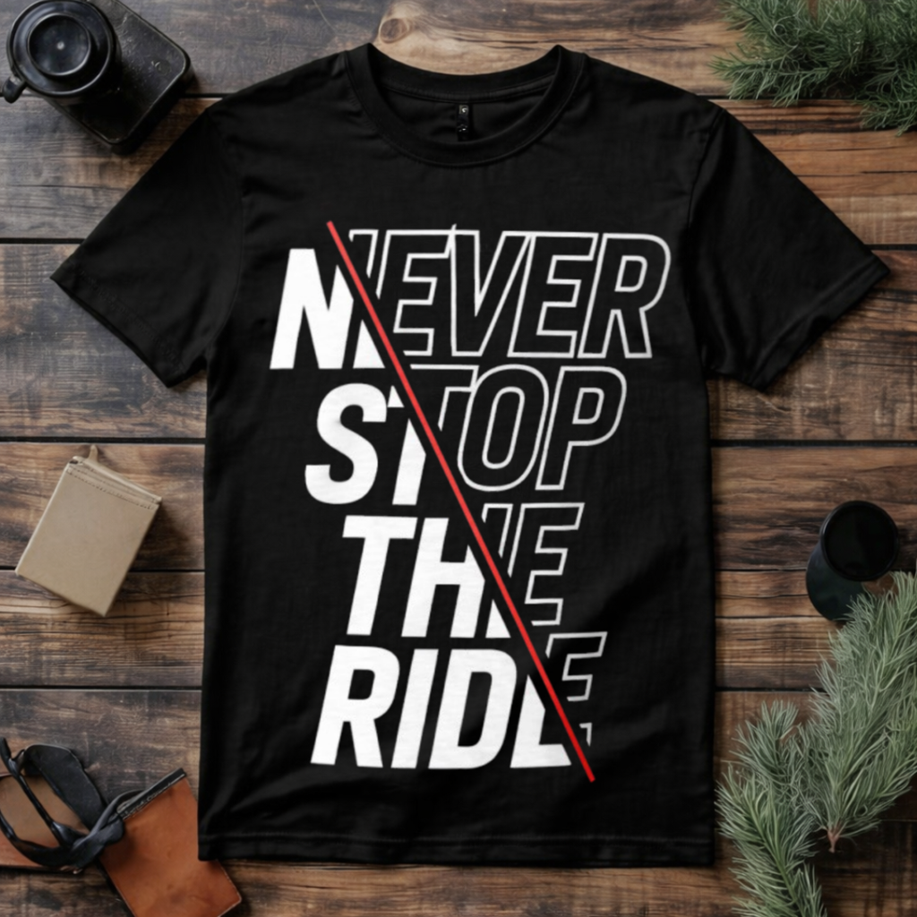 Never Stop the Ride T Shirt