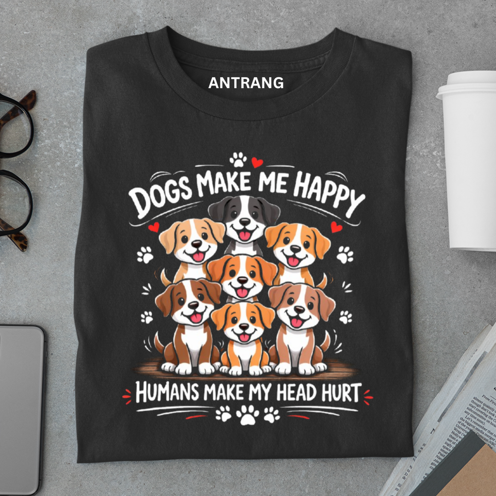 Dogs Make Me Happy T Shirt