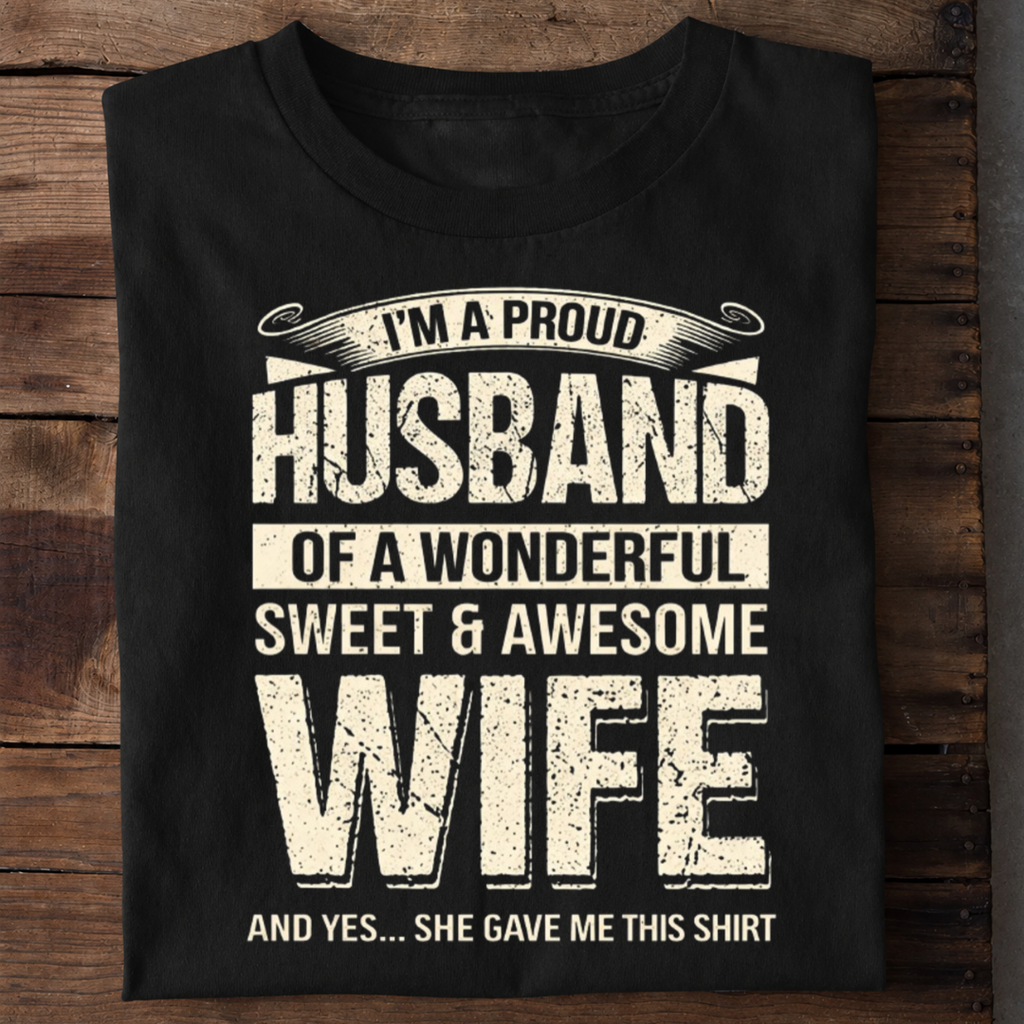 Proud Husband Premium Cotton T Shirt