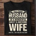 Proud Husband Premium Cotton T Shirt