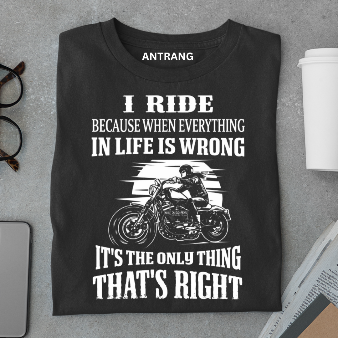 Riding Makes Life Right T Shirt