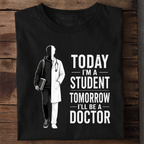 Today Student Tomorrow Doctor Premium Cotton Dark T Shirt