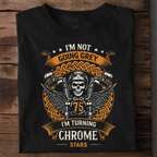 Turning Chrome Biker Premium Cotton T Shirt