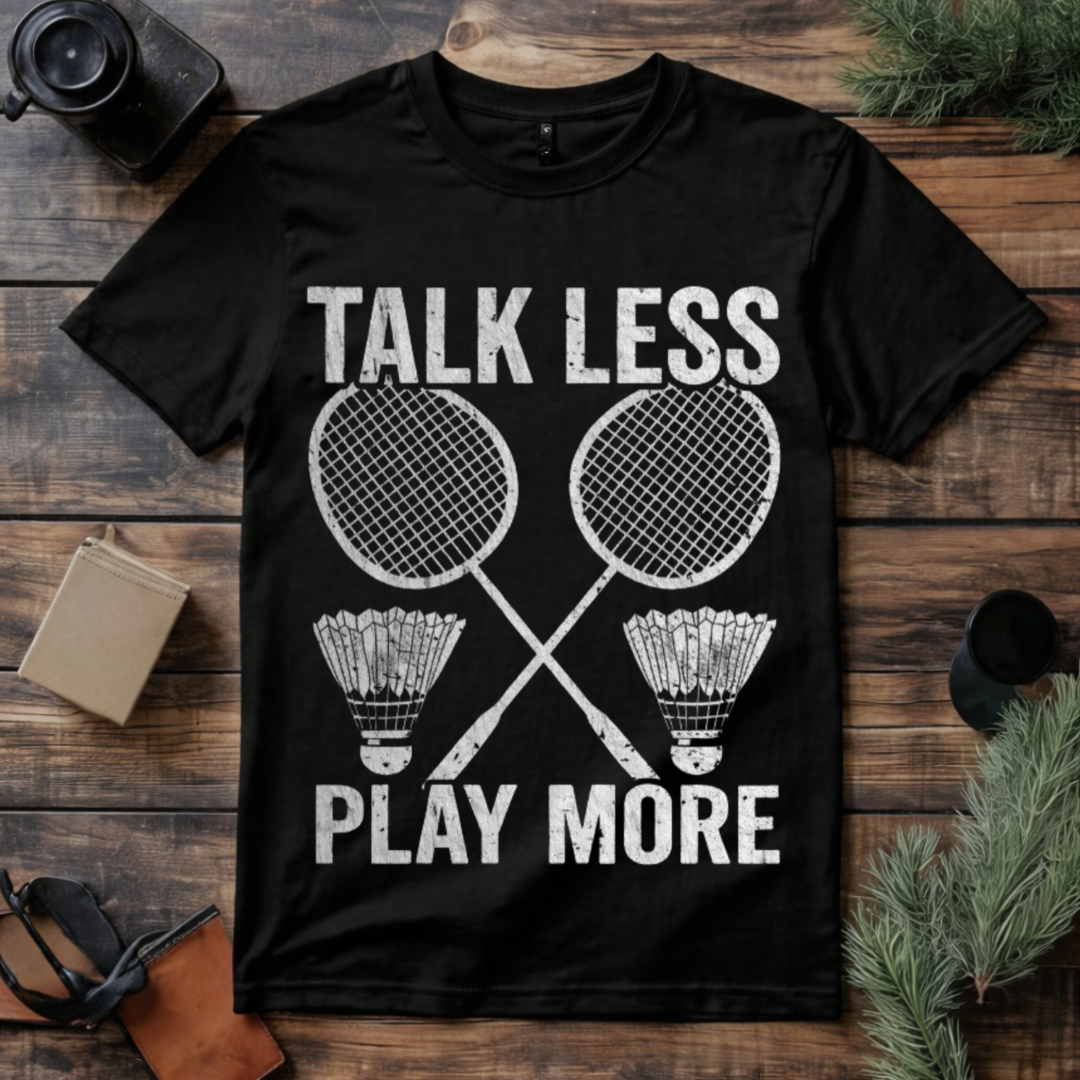 Talk Less Play Badminton T Shirt
