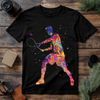 Color Splash Tennis Player T Shirt