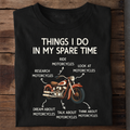 Things I Do Motorcycle Lover Premium Cotton T Shirt