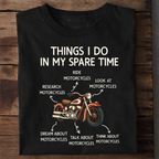 Things I Do Motorcycle Lover Premium Cotton T Shirt