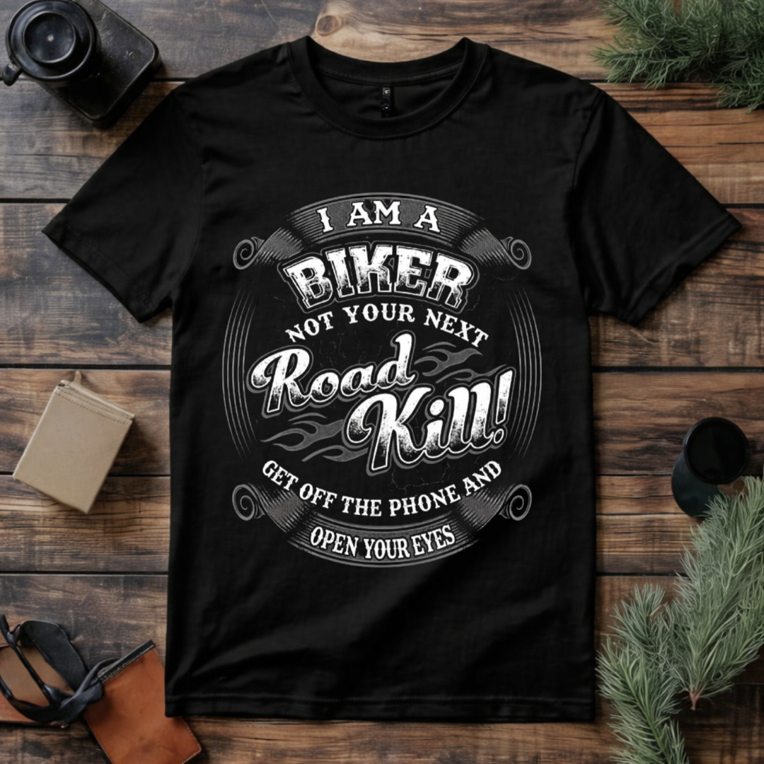 Biker Not a Road Kill T Shirt