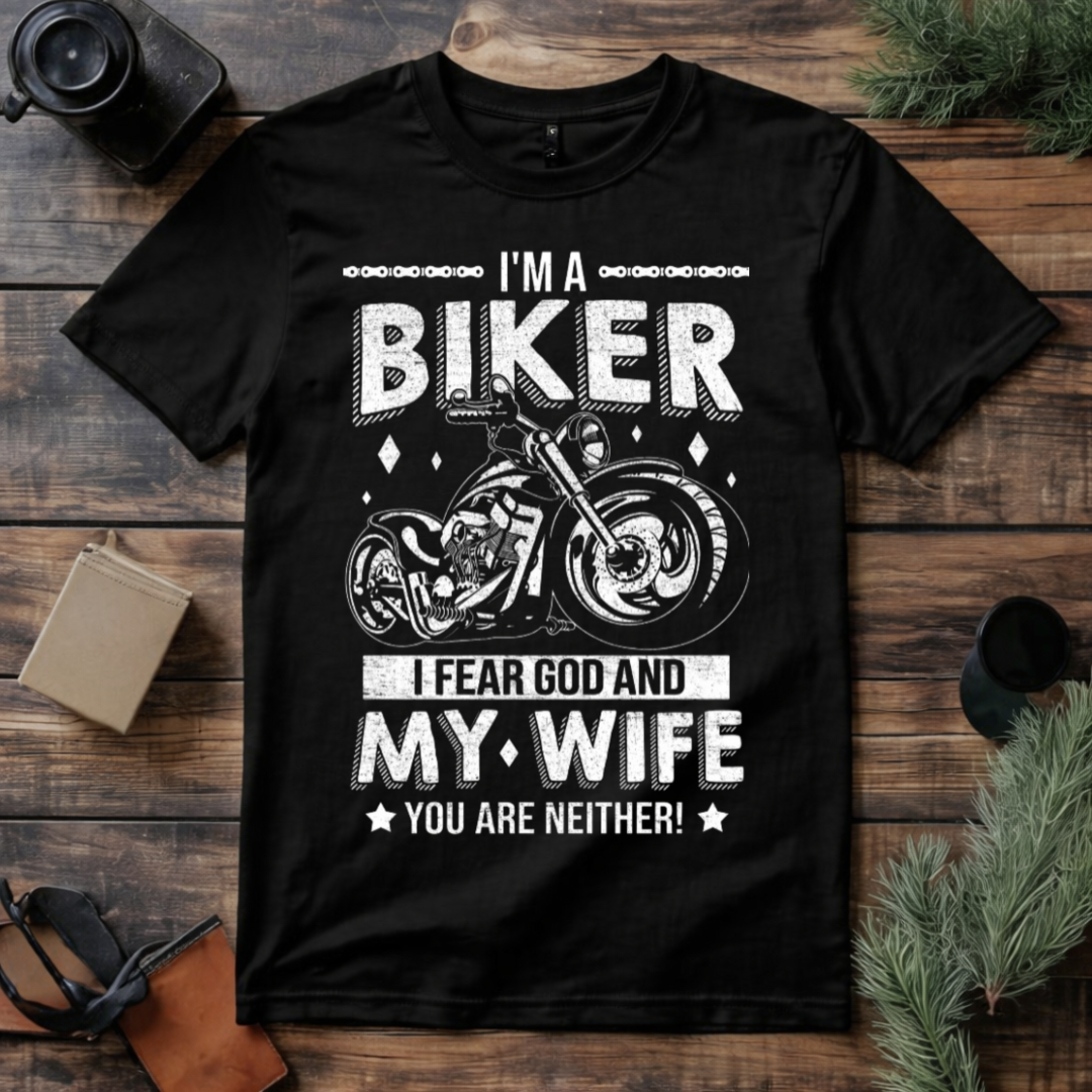 I Fear God and My Wife Biker T Shirt