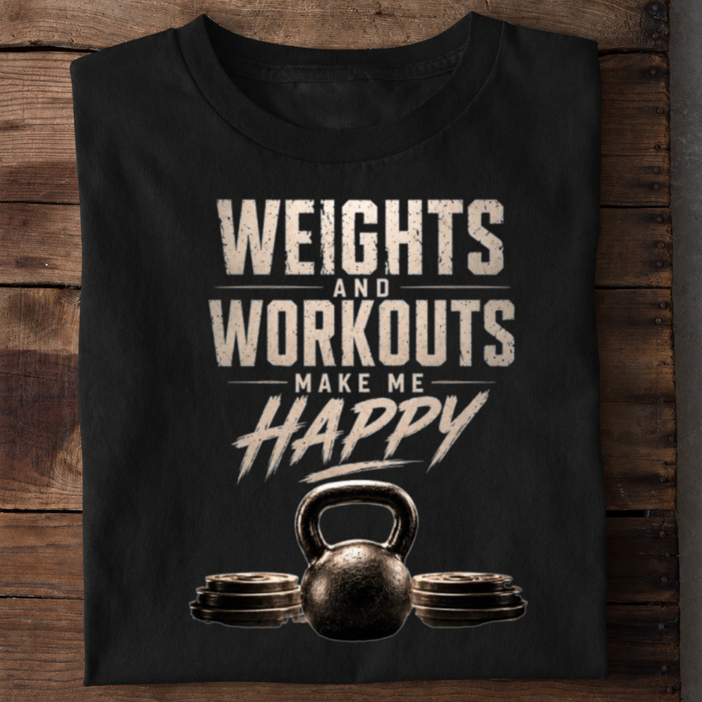 Weights and Workouts Gym Premium Cotton T Shirts