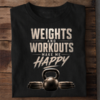 Weights and Workouts Gym Premium Cotton T Shirts