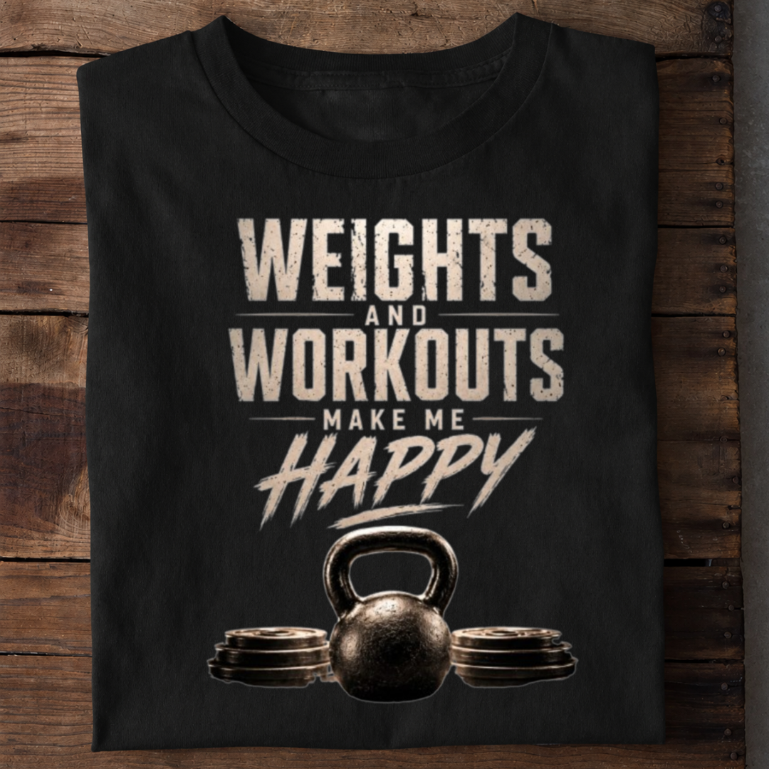 Weights and Workouts Gym Premium Cotton T Shirts