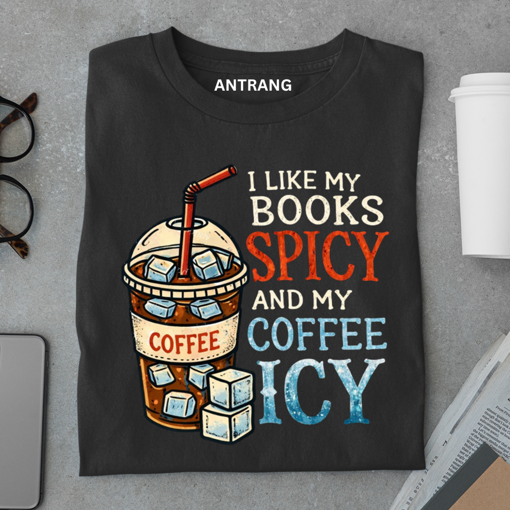Spicy Books Icy Coffee T Shirt