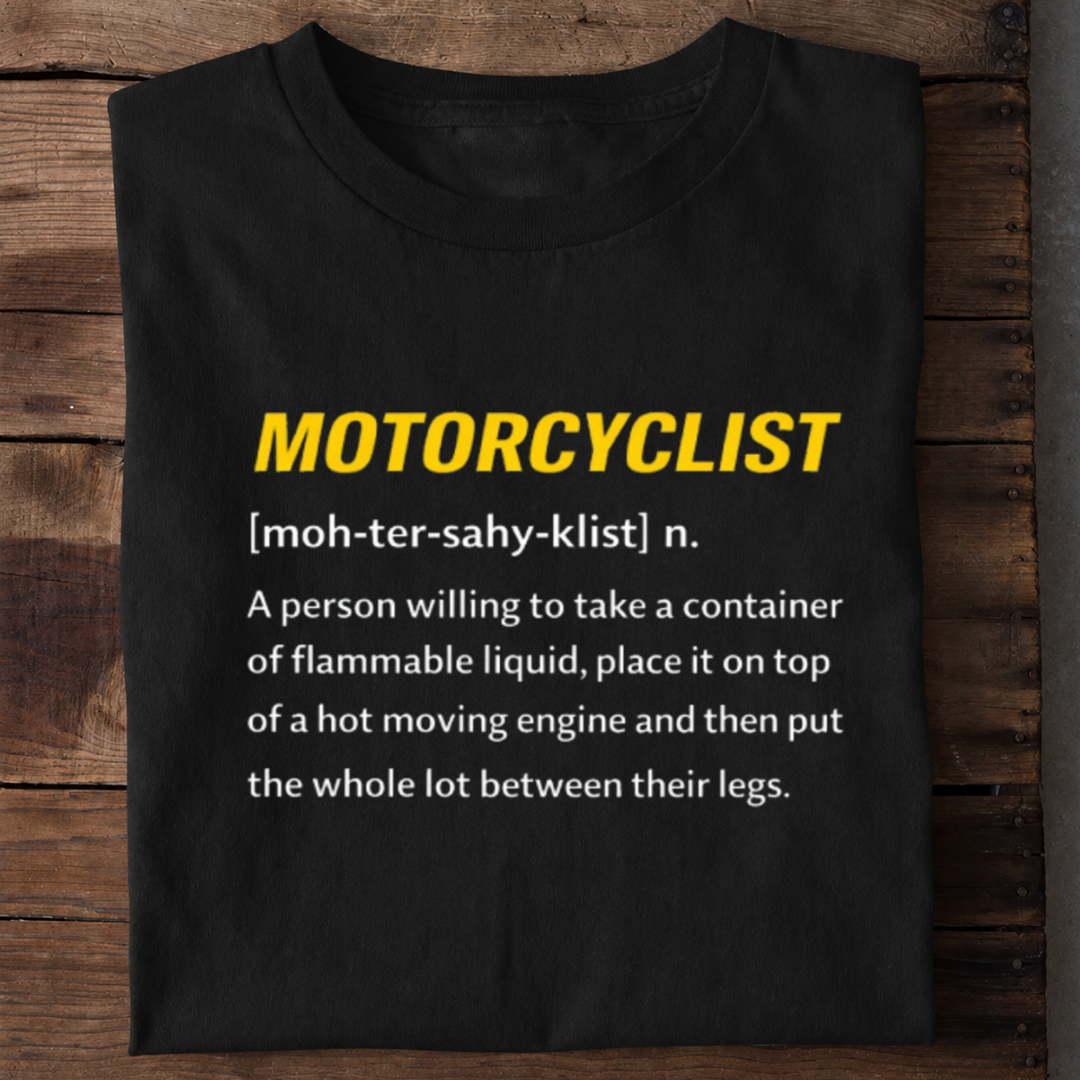 Motorcyclist Definition Premium Cotton T Shirt
