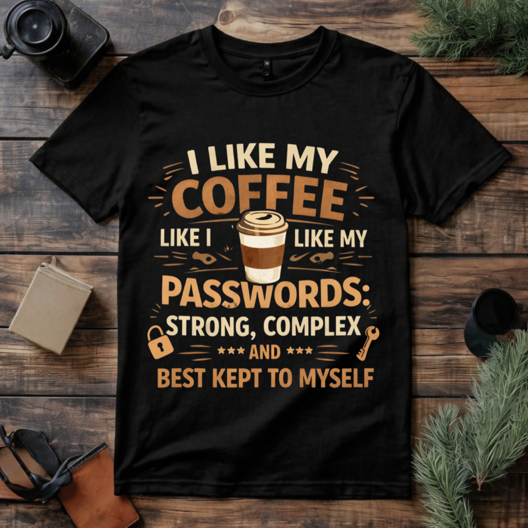 Strong Coffee Passwords T Shirt