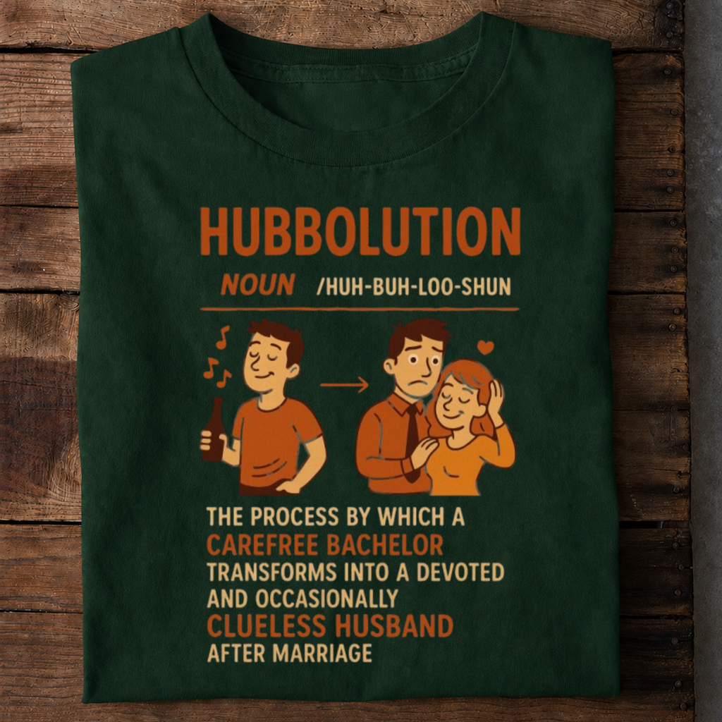 Hubbolution Funny Husband Premium Cotton T Shirt