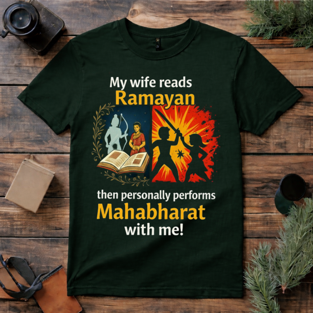 Ramayan Reader Mahabharat Wife T Shirt