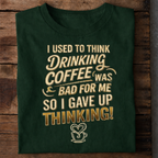 Drinking Coffee Premium Cotton T Shirt