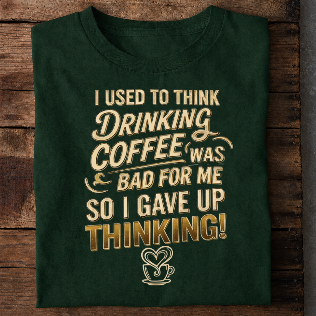 Drinking Coffee Premium Cotton T Shirt