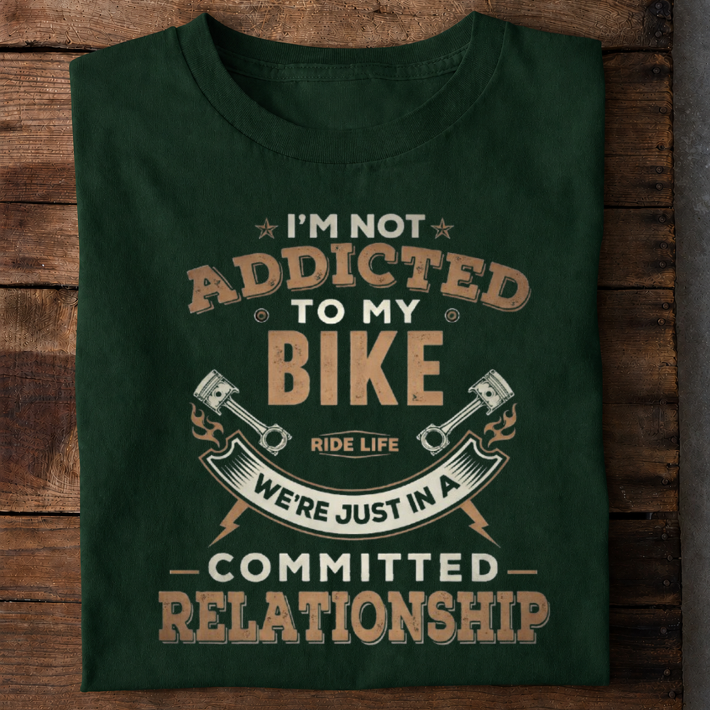 Addicted to My Bike Premium Cotton T Shirt