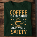 Coffee Sanity Premium Cotton T Shirt