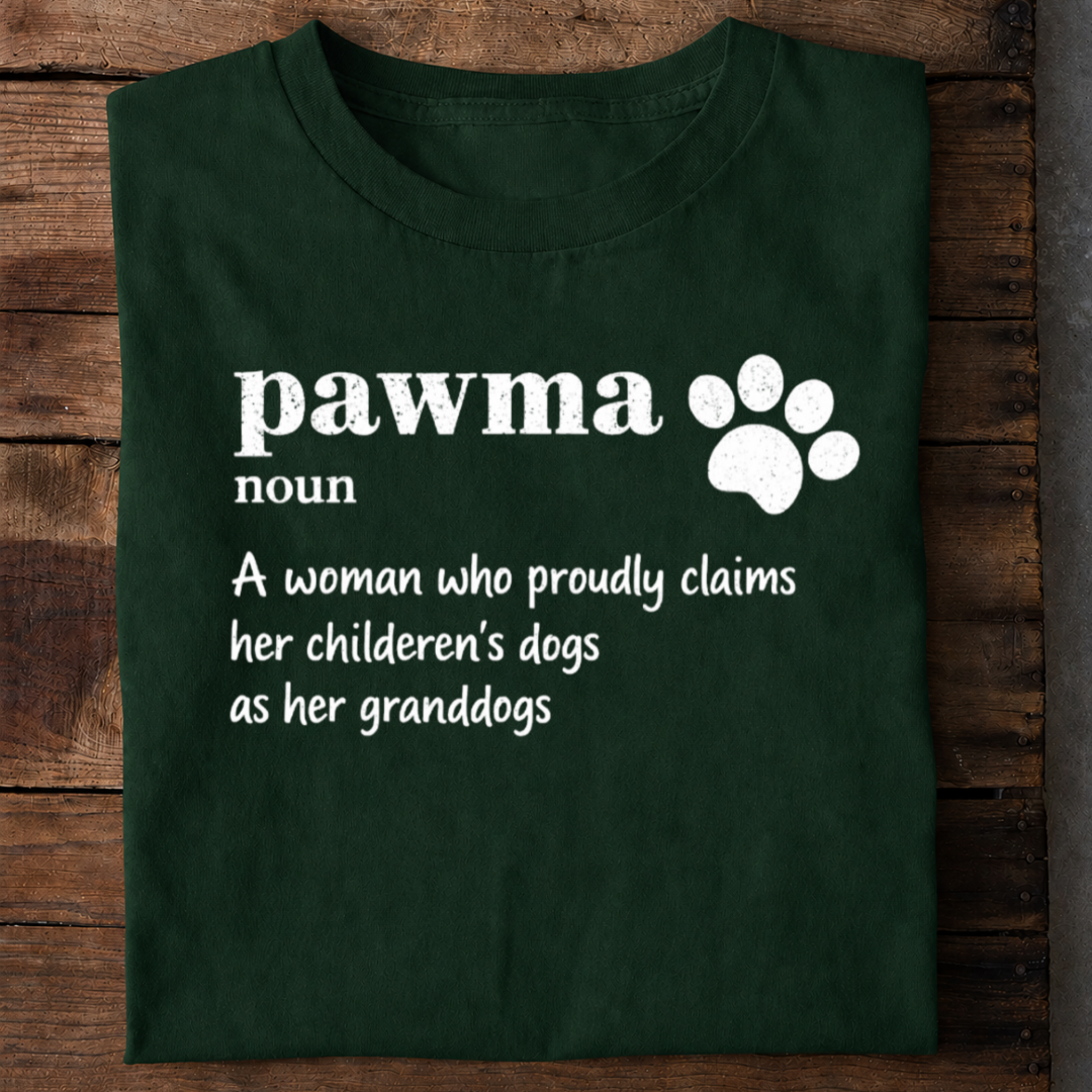 Dog Grandma Pawma Premium Cotton T Shirt