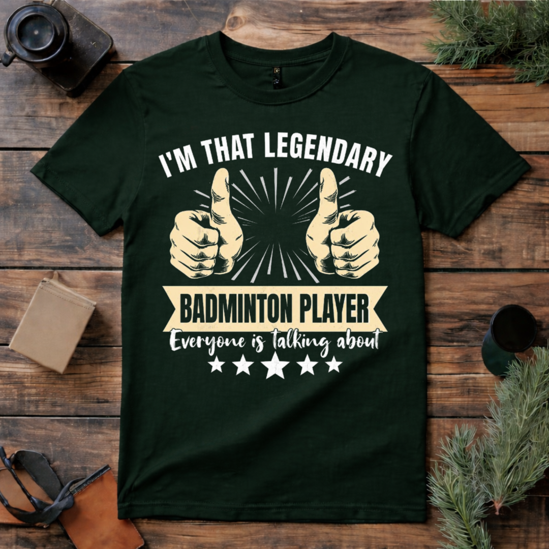 Legendary Badminton Player Premium Cotton T Shirt