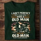 Old Man Biker Premium Cotton T Shirt