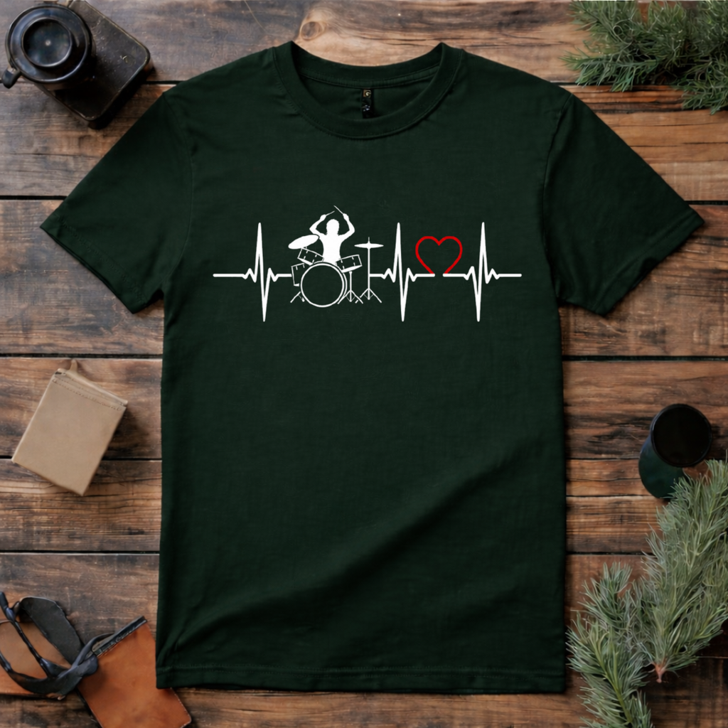 Drummer Heartbeat T Shirt