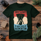 Guy Badminton Loves T Shirt