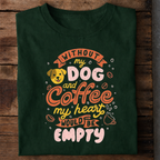 Dog and Coffee Lover Premium Cotton T Shirt