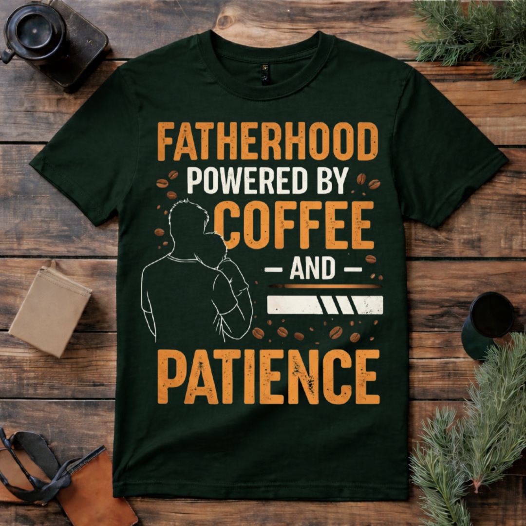Fatherhood Powered by Coffee T Shirt