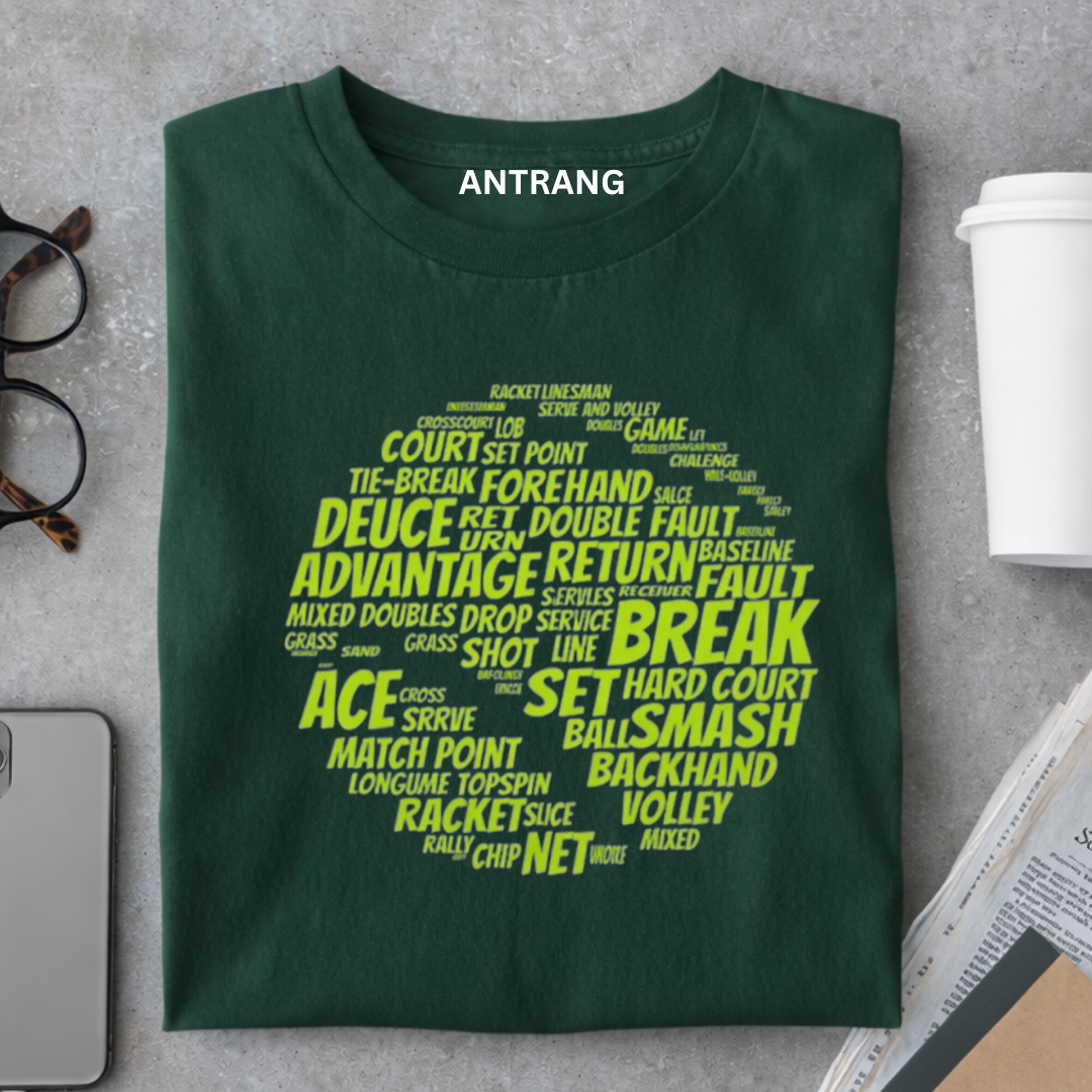 Tennis Terms Word Art T Shirt