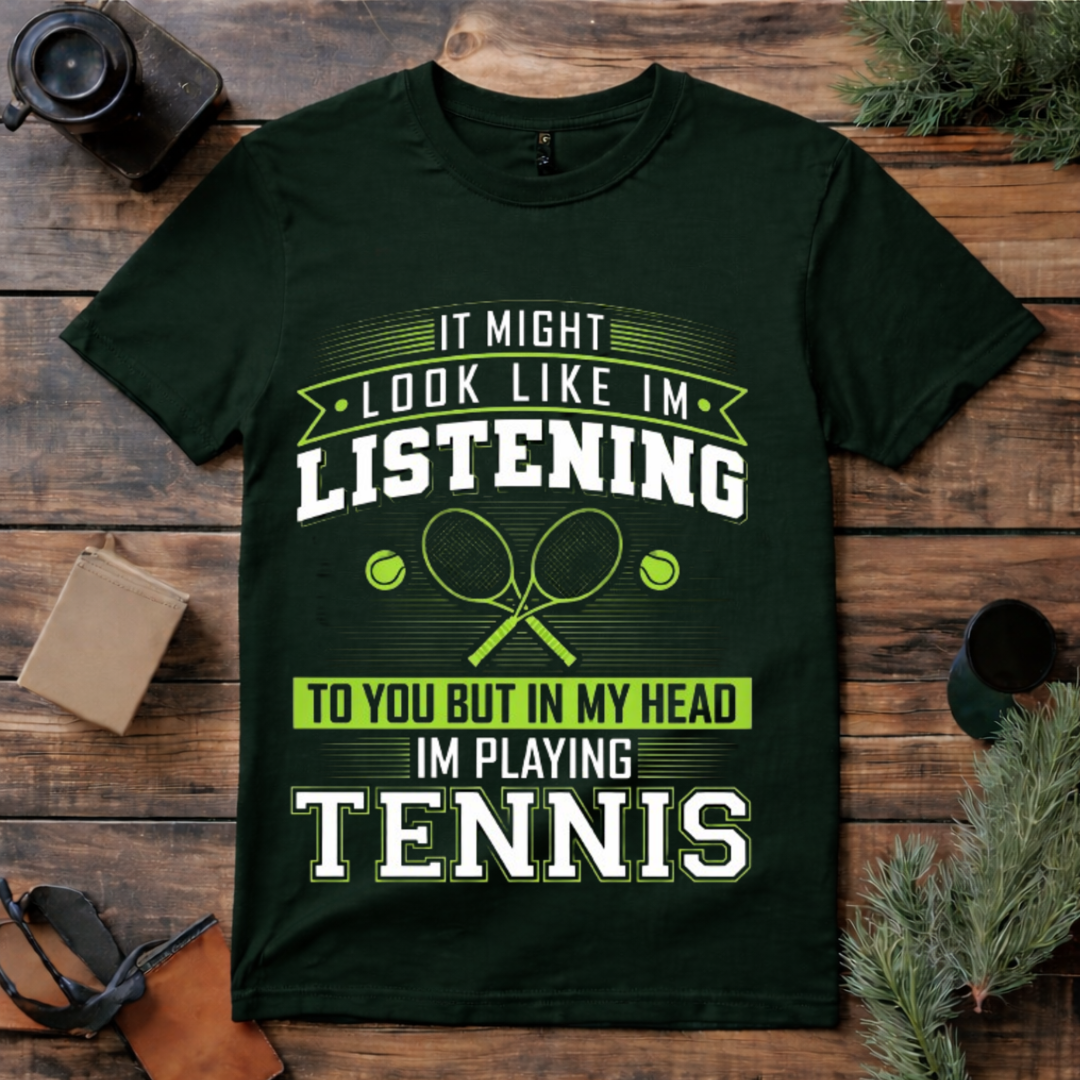 In My Head Playing Tennis T Shirt