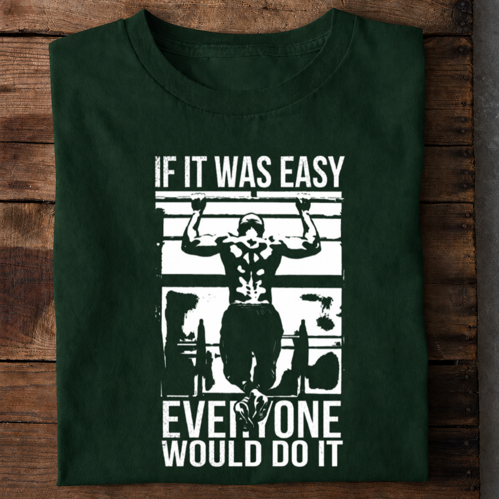 Easy For Everyone Gym Premium Cotton T Shirt
