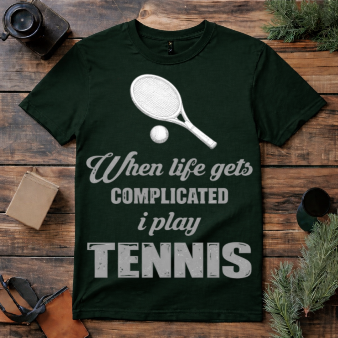 When Life Gets Complicated I Play Tennis T Shirt