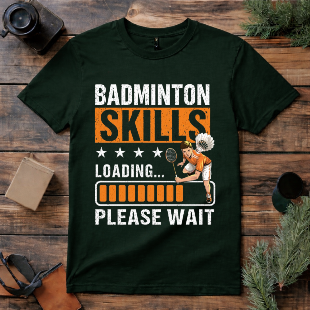 Badminton Loading Premium Cotton T Shirt