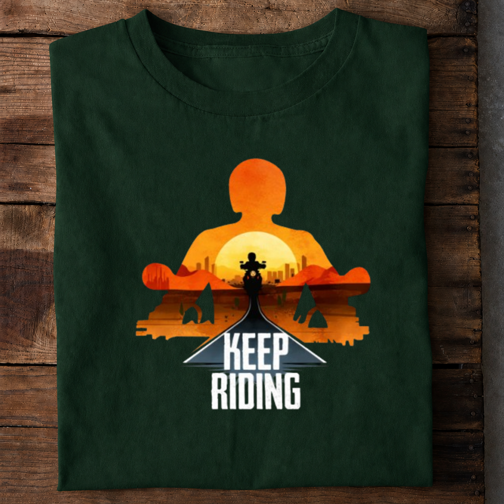 Keep Riding Premium Cotton T Shirt