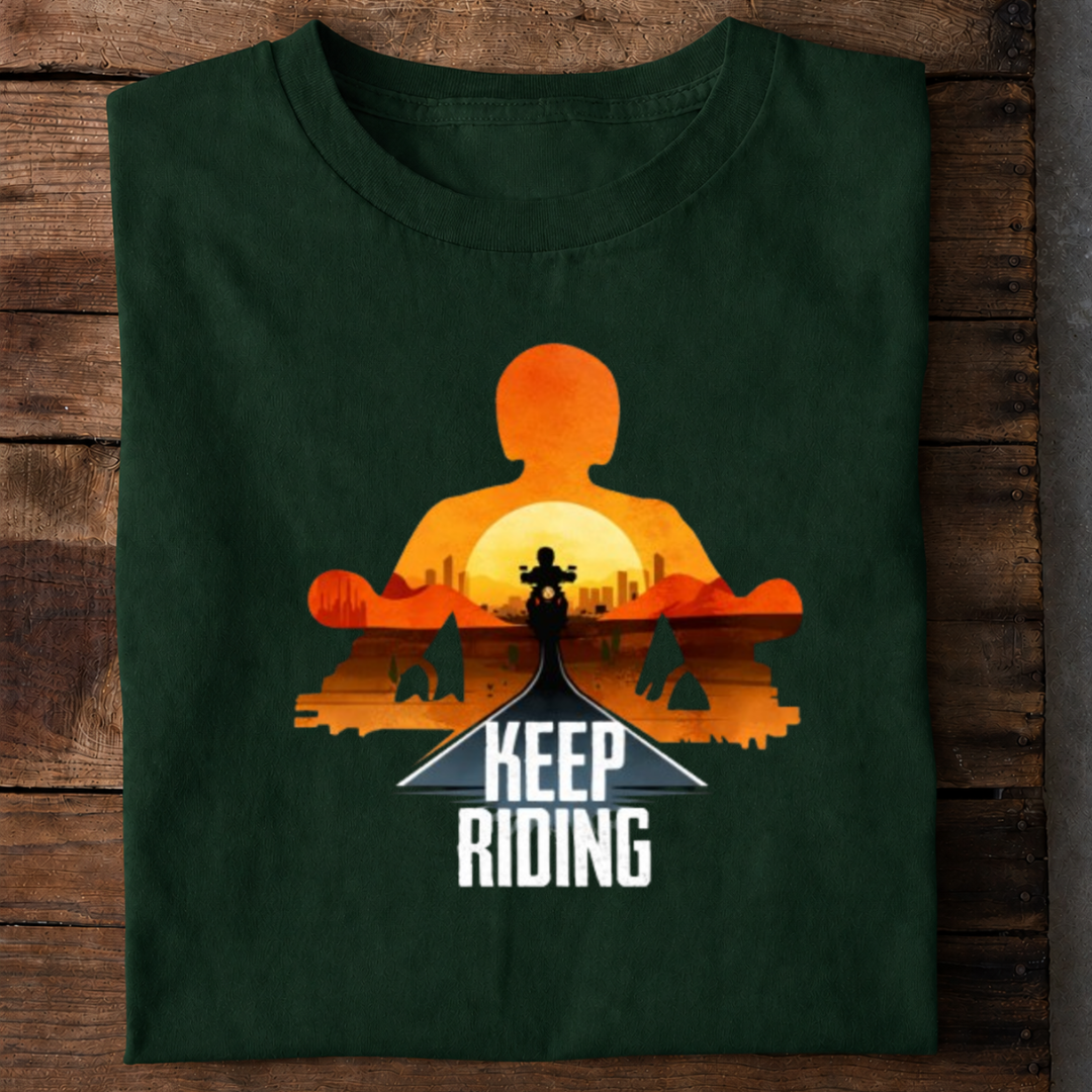 Keep Riding Premium Cotton T Shirt