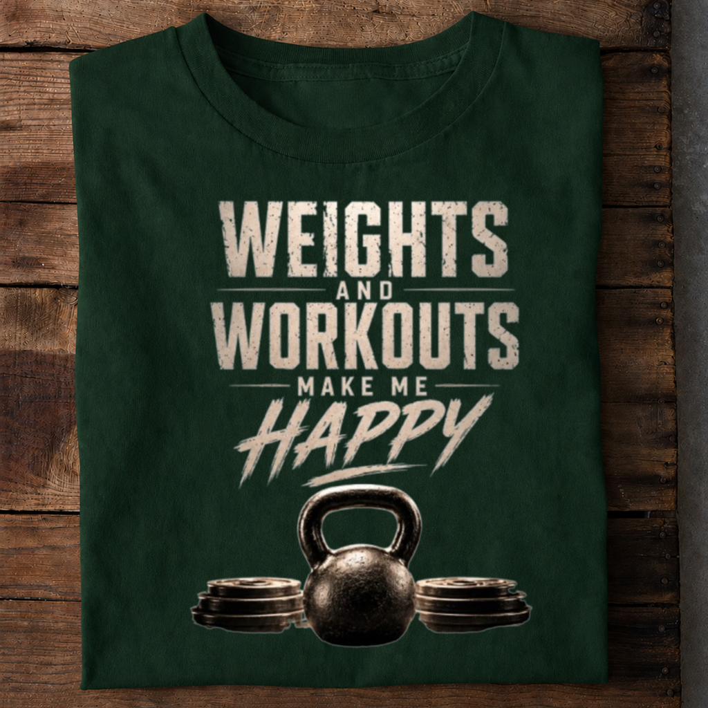 Weights and Workouts Gym Premium Cotton T Shirts