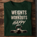 Weights and Workouts Gym Premium Cotton T Shirts