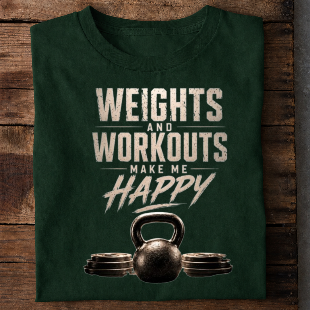 Weights and Workouts Gym Premium Cotton T Shirts