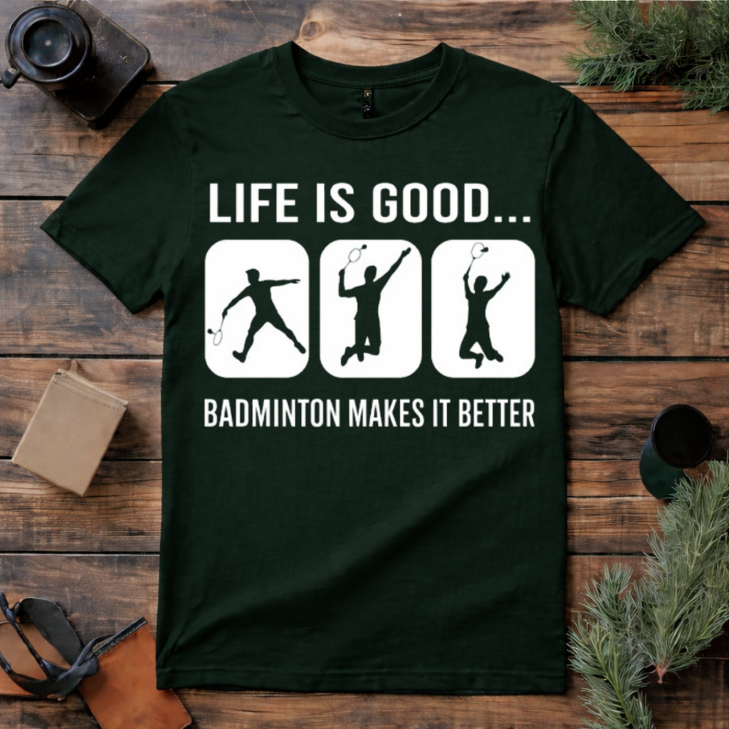 Badminton Makes Life Better T Shirt
