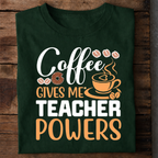 Coffee Teacher Power Premium Cotton T Shirt