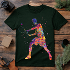Color Splash Tennis Player T Shirt