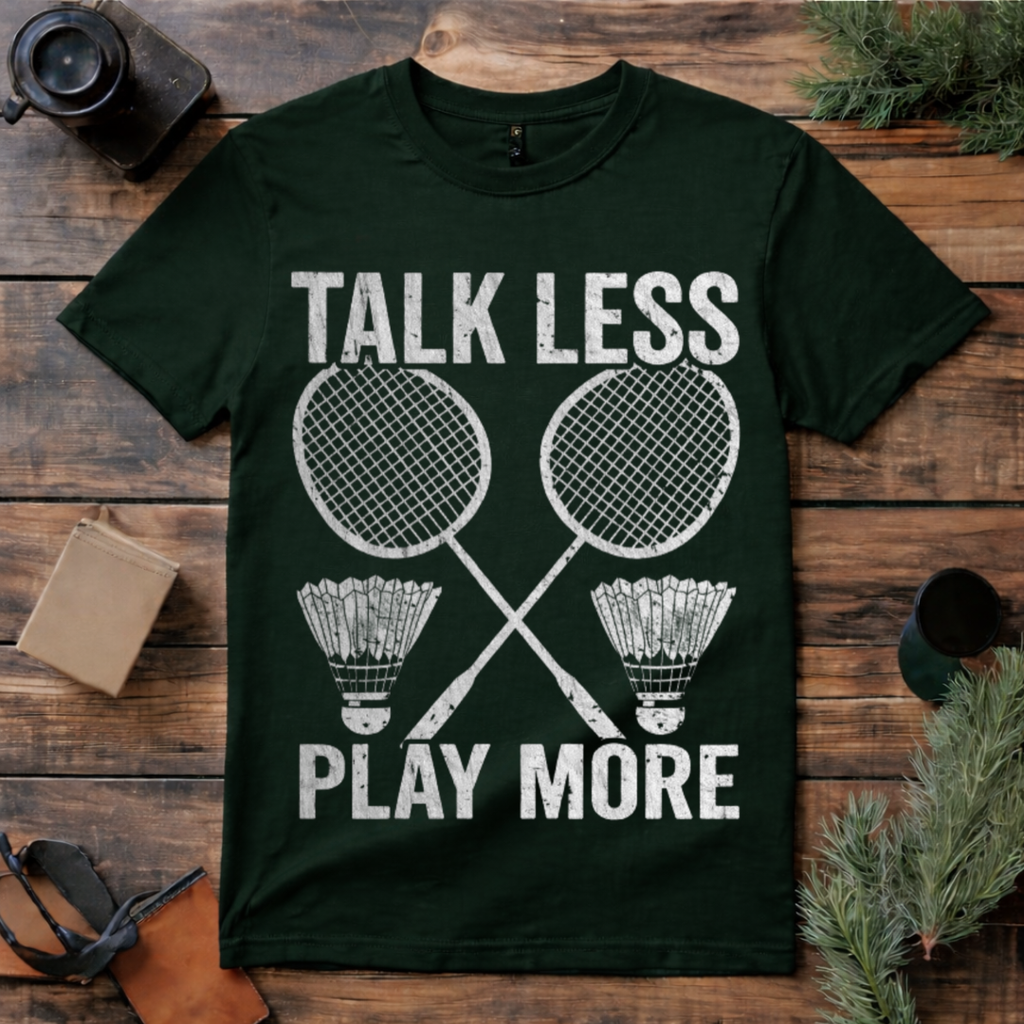 Talk Less Play Badminton T Shirt